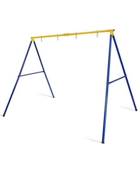 Детская игрушка Gymax 660 Lbs Metal Heavy-Duty A-Frame Swing Stand, Ages 3+, цвет: Синий жёлтый