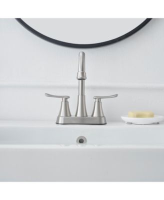 4 in. Centerset 2-Handle High-Arc Bathroom Faucet in Brushed Nickel