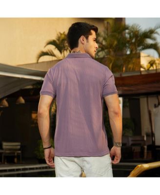 Men's Beaver Brown Spirit Weave Polo T-Shirt