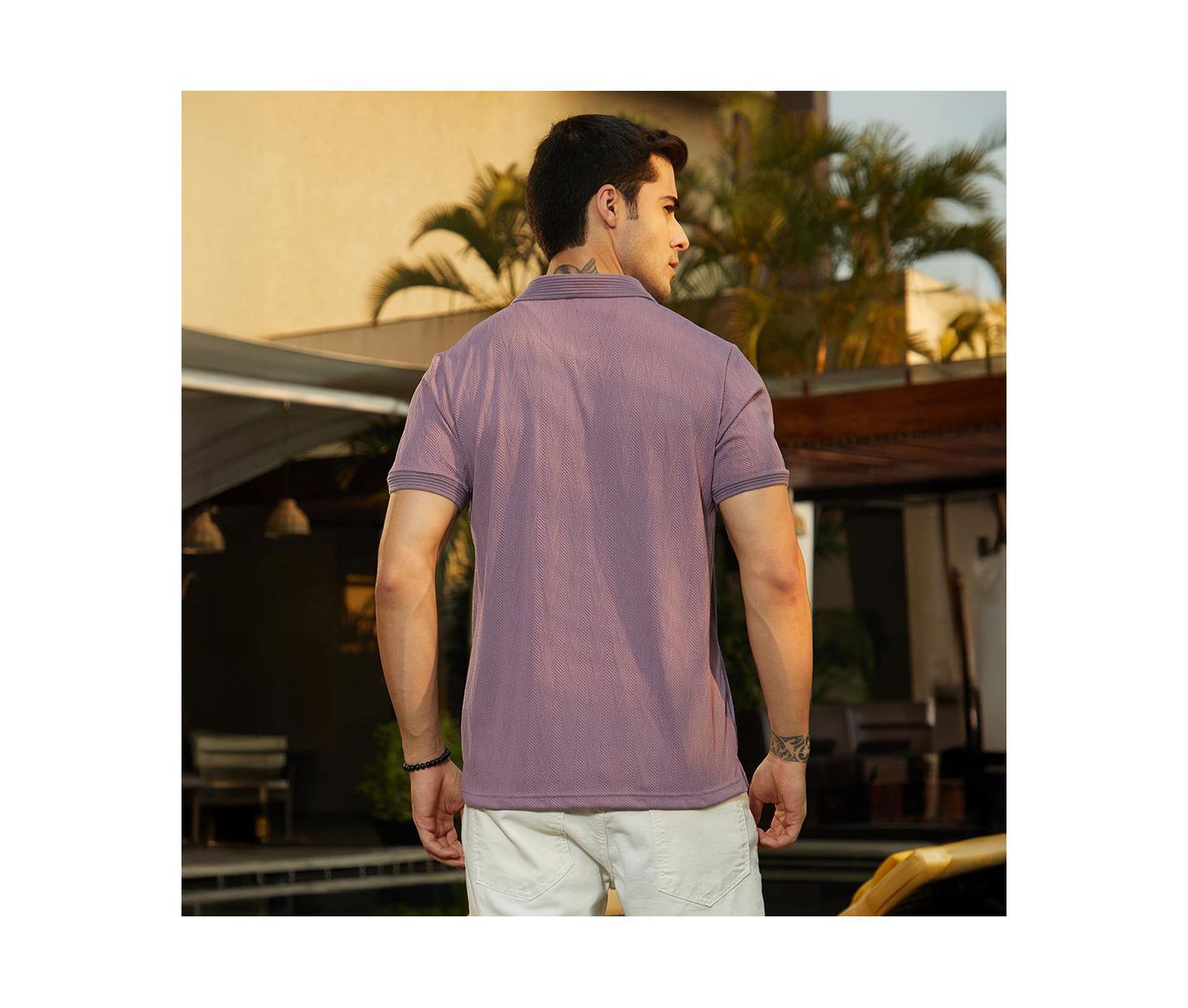Мужская футболка Cahoot Campus Sutra Beaver Brown Spirit Weave Polo, цвет: Фиолетовый — фото 5
