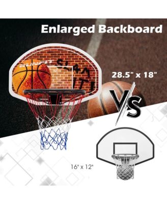 Wall Mounted Fan Backboard With  2 nets  Basketball Hoop and Rim Outdoor Indoor Sports