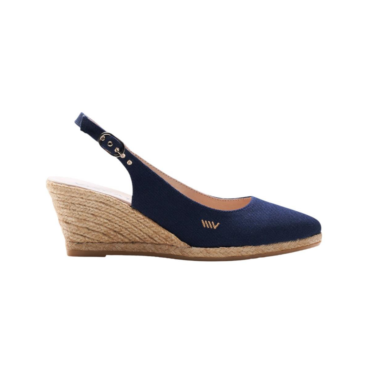 Palomera Canvas Espadrille Wedges - Ash grey