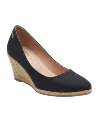 Women's Roses Canvas U Cut Espadrille Wedges Slip on