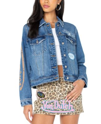 Von Dutch Women's Cotton Denim Trucker Jacket - Macy's