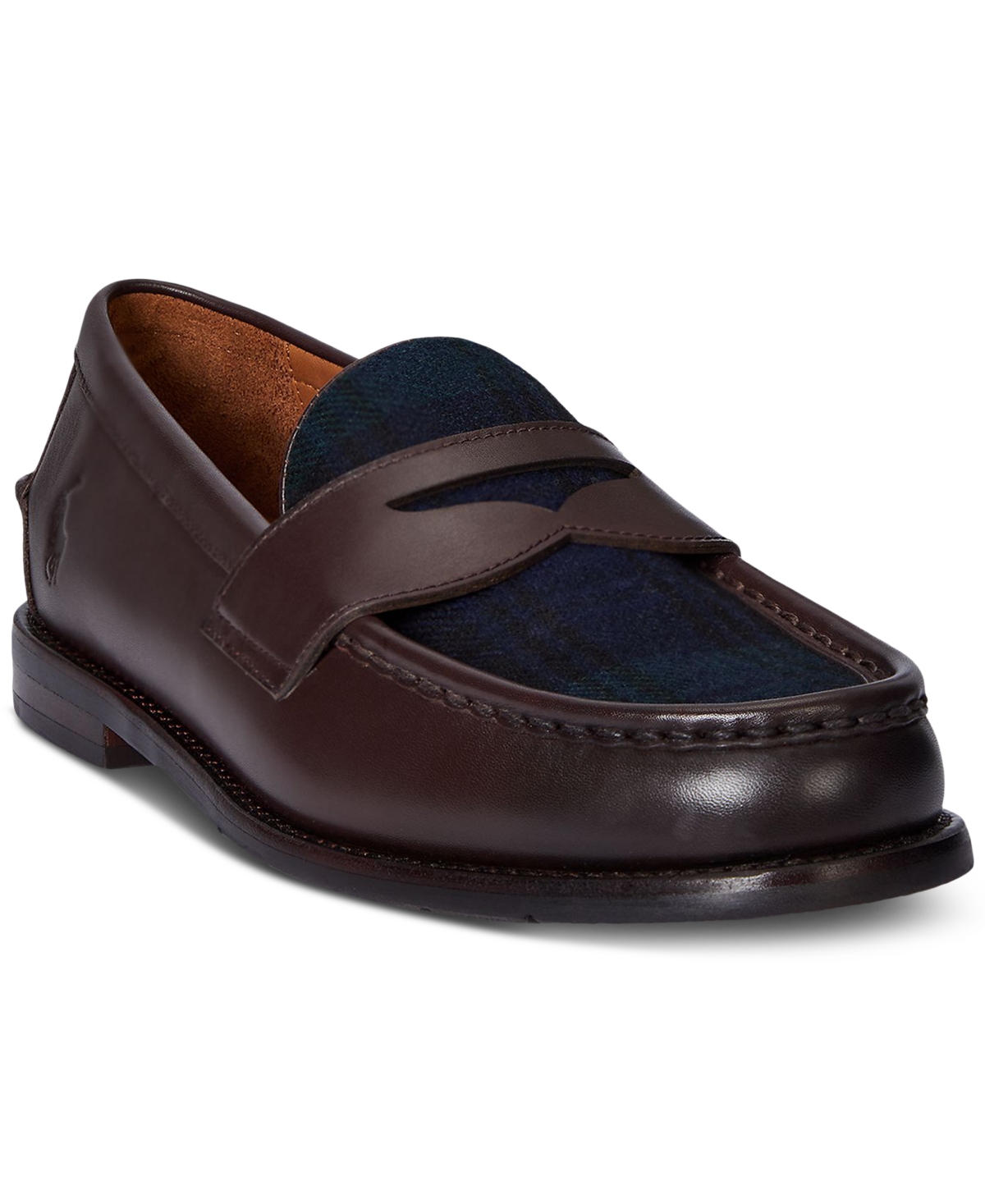 Polo Ralph Lauren Men's Alston Leather & Plaid Wool Penny Loafers