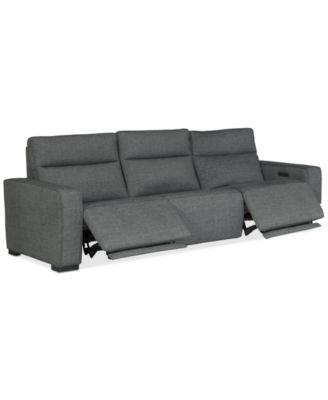 Miren 3-Pc. Fabric Sectional with 2 Power Headrest Recliners