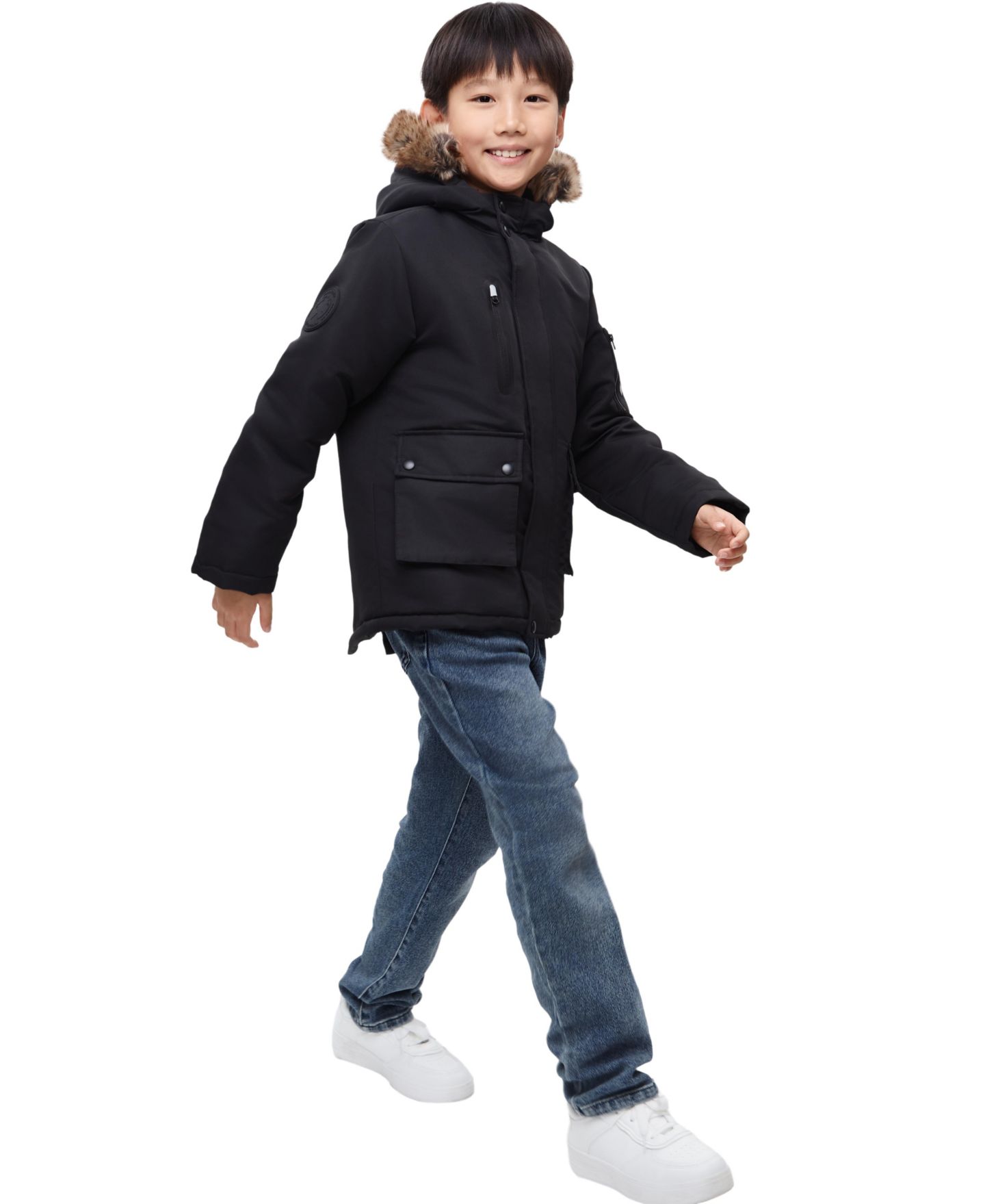 Куртка Rokka&Rolla Parka with Lined Hood для мальчиков, цвет: Чёрный — фото 5