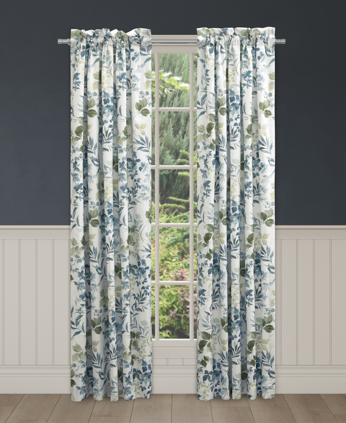 Evergreen Window Panel Pair, 41" x 84" - Blue