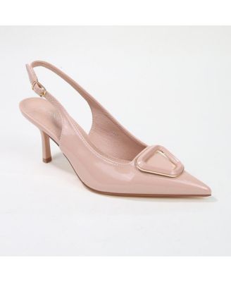 Ceira Patent Slingback Pump with Metallic Accent