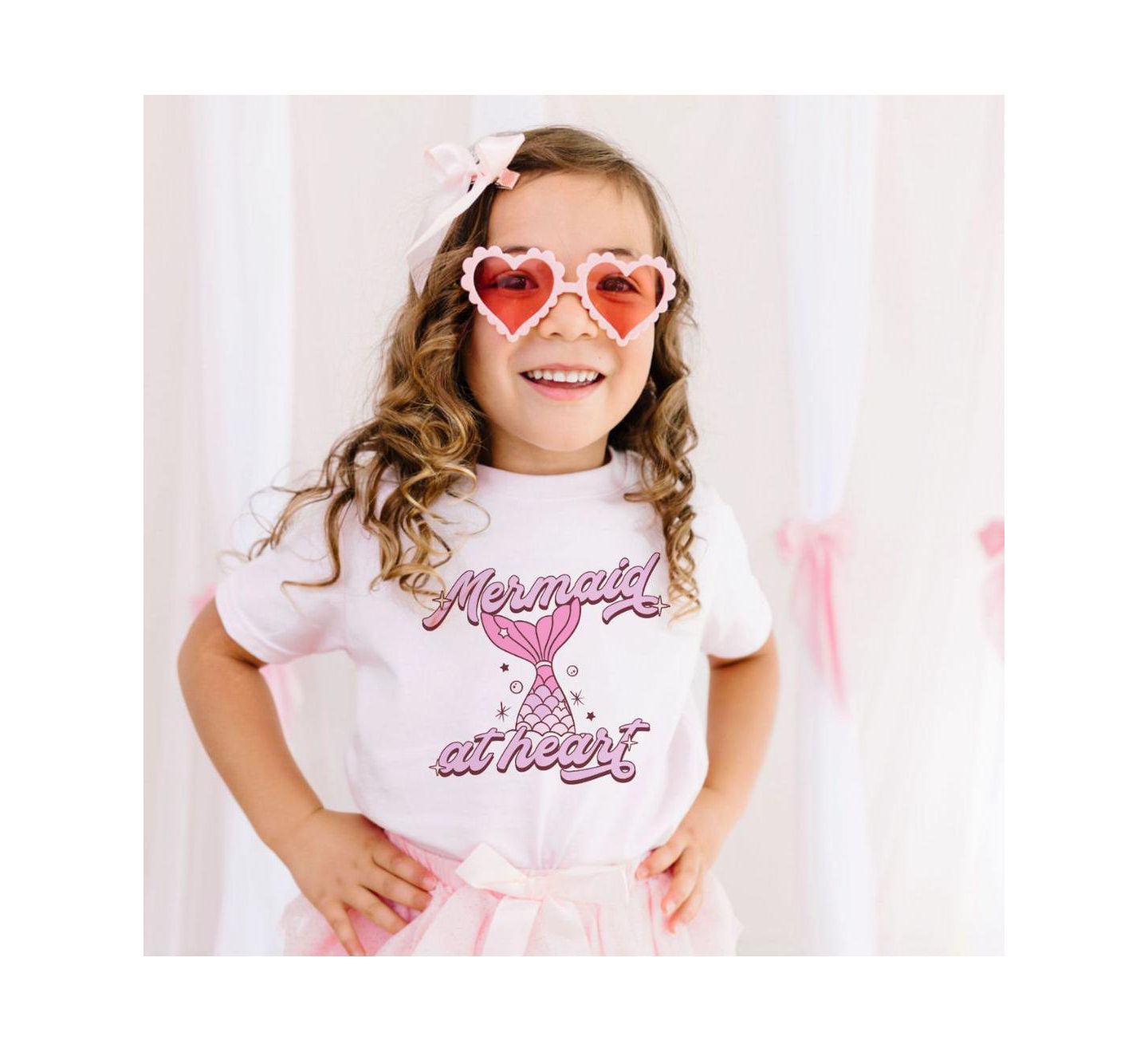 Футболка Sweet Wink Mermaid At Heart Short Sleeve для девочек, цвет: Розовый — фото 2