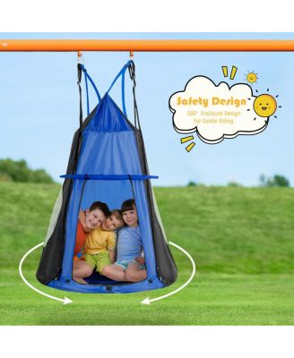 40'' Kids Hanging Chair Swing Tent Set Hammock Nest Pod Seat