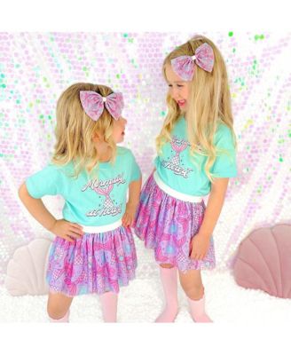 Baby Girl's Mermaid Splash Tulle Bow Baby Headband