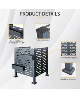 3ftx3ft Air Conditioner Fence Metal Privacy Fence Cover for Outdoor Units