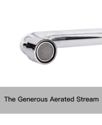 2-Handle Wall Mount 8&amp;#x22; Swivel Spout with 8&amp;#x22; Center Kitchen Faucet