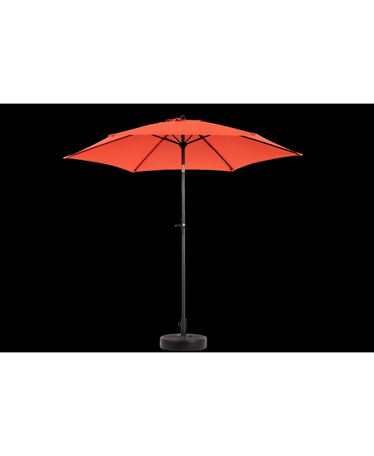 9FT Outdoor Patio Table Umbrella with Push Button Tilt and Crank, Market Umbrella 6 Sturdy Ribs