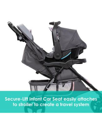 EZ Ride SE Stroller Travel System with Secure-Lift Infant Car Seat in Bluebell