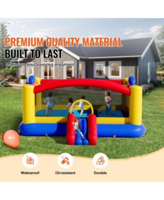 Outdoor Inflatable Bounce House Jumping Bouncer with Slide Blower and Storage Bag