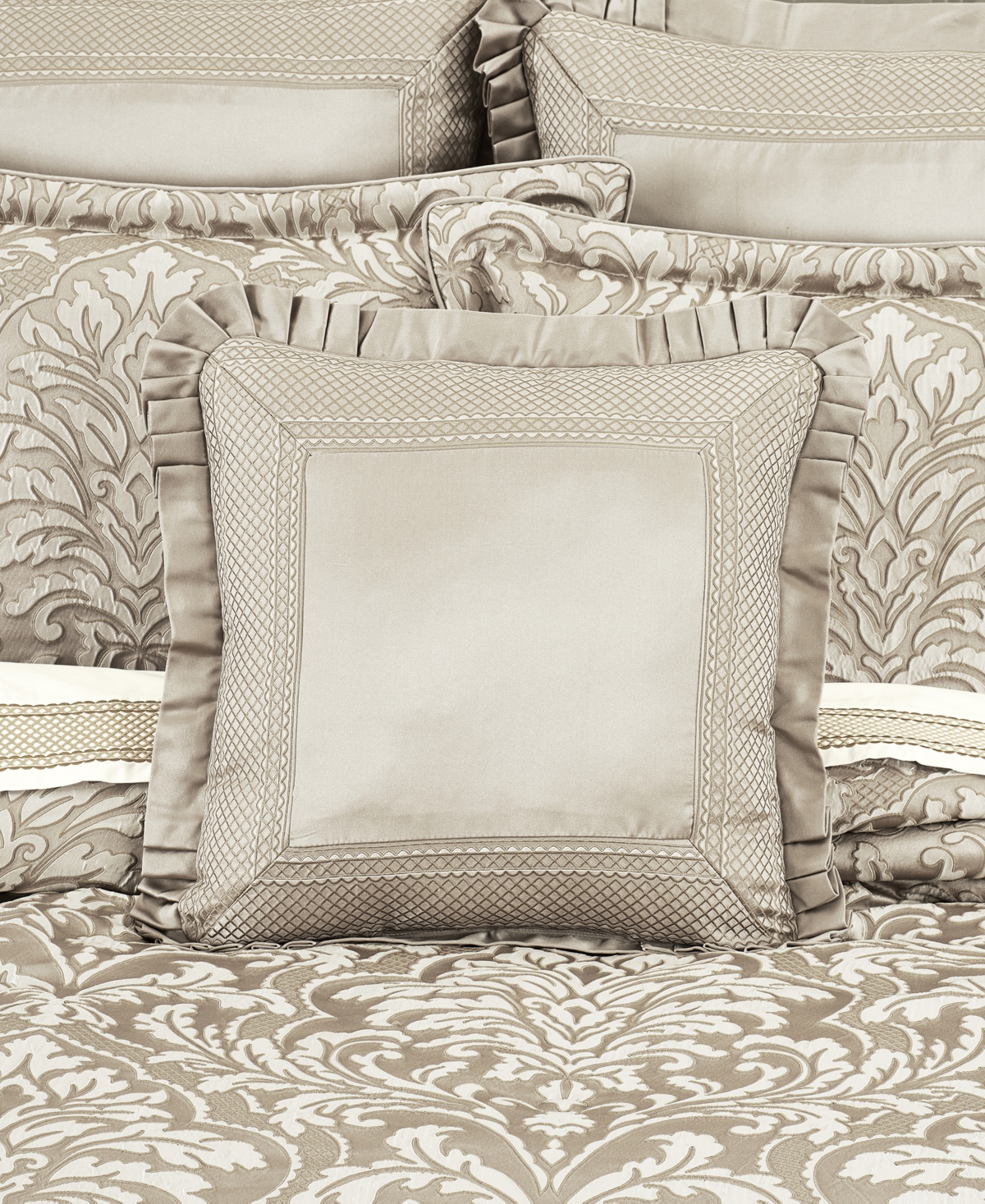 J Queen New York Brunello Square Decorative Pillow, 20" X 20" In Brown