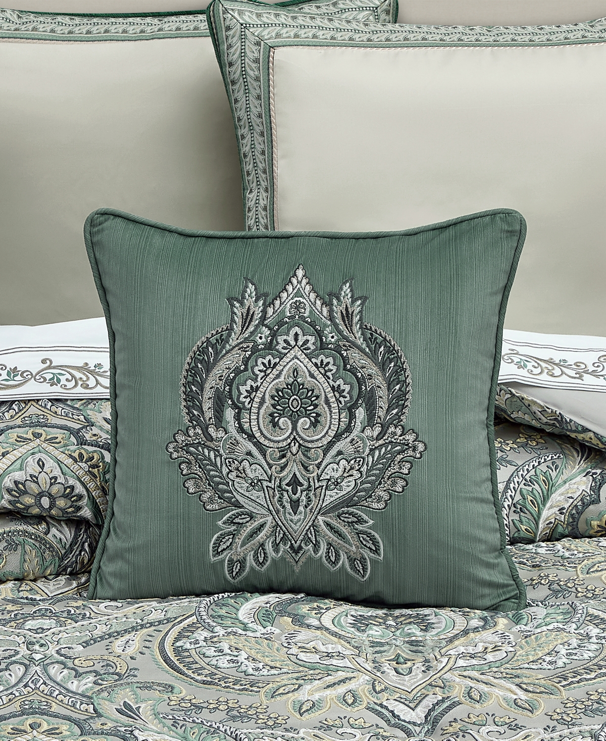 J Queen New York Nico Square Decorative Pillow, 18" X 18" In Blue