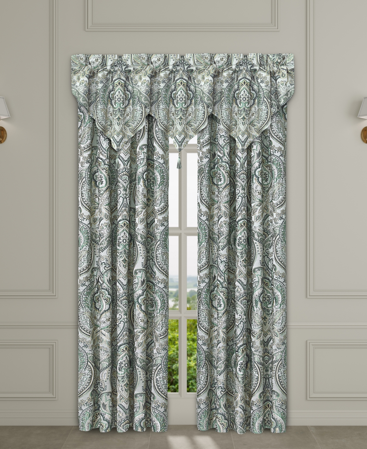 J Queen New York Nico Window Panel Pair, 50" X 84" In Blue