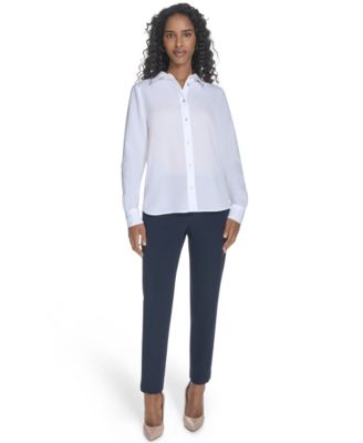 Women's Slim-Fit Roll-Tab-Sleeve Shirt