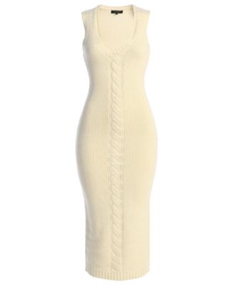 Women's Sleeveless Cable Knit Dress