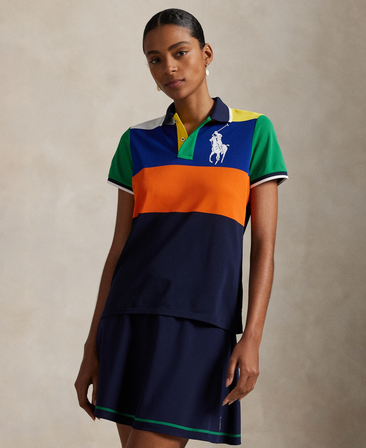 Polo Ralph Lauren Women's Us Open Pique Polo Shirt In Multi