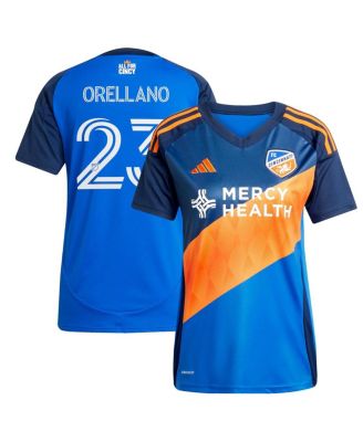 adidas - Women's Luca Orellano Blue FC Cincinnati 2025 Orange and Blue Legacy Kit Replica Player Jersey