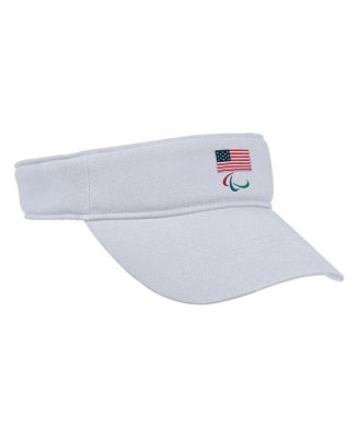 Men's White U.S. Paralympics Ace Adjustable Visor Hat