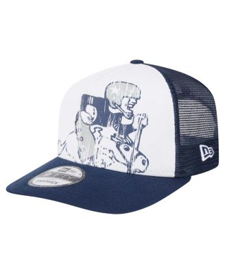New Era - Men's White/Navy Dallas Cowboys Distressed 9FIFTY A-Frame Snapback Hat