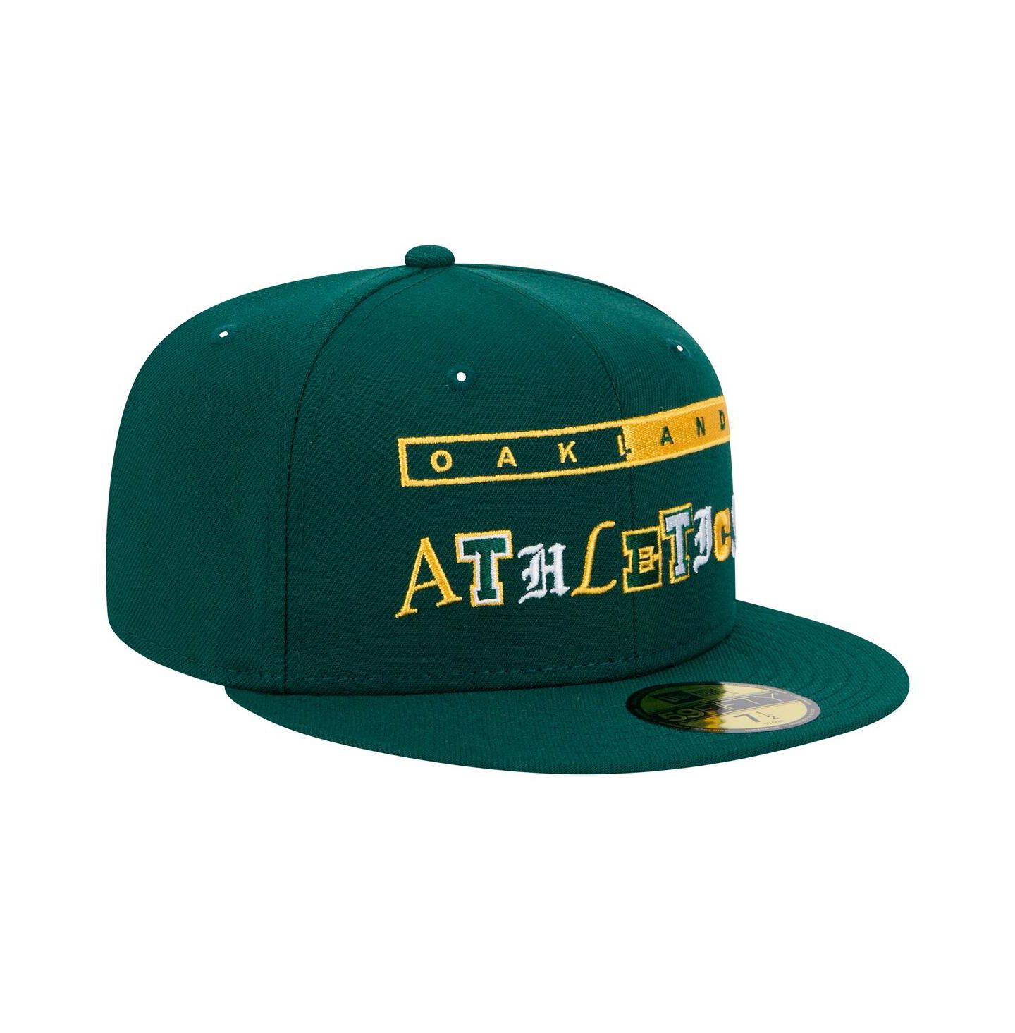 Мужская кепка New Era Green Oakland Athletics Ransom 59FIFTY Fitted Hat — фото 3