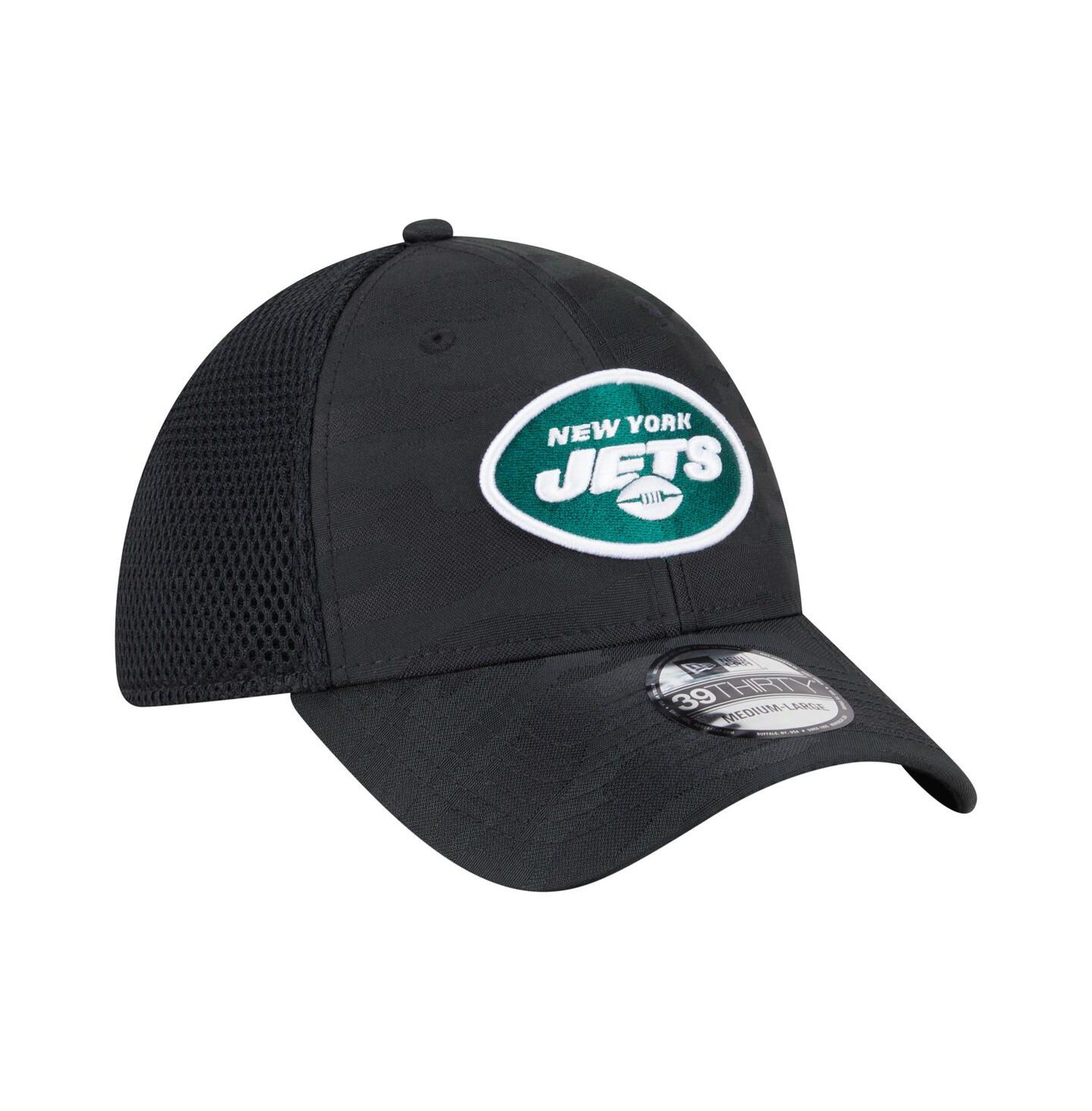 Мужская кепка New Era Black New York Jets Active Camo 39THIRTY Flex Hat — фото 3