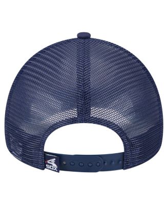 Men's White Chicago White Sox Distressed 9FORTY A-Frame Adjustable Trucker Hat