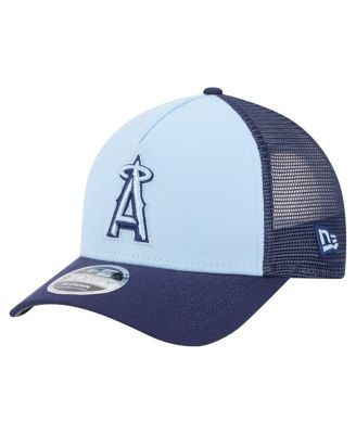 Men's Light Blue/Navy Los Angeles Angels 2-Tone Color Pack 9FORTY M-Crown A-Frame Adjustable Hat