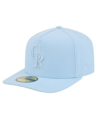 Men's Light Blue Colorado Rockies Color Pack A-Frame 59FIFTY Fitted Hat
