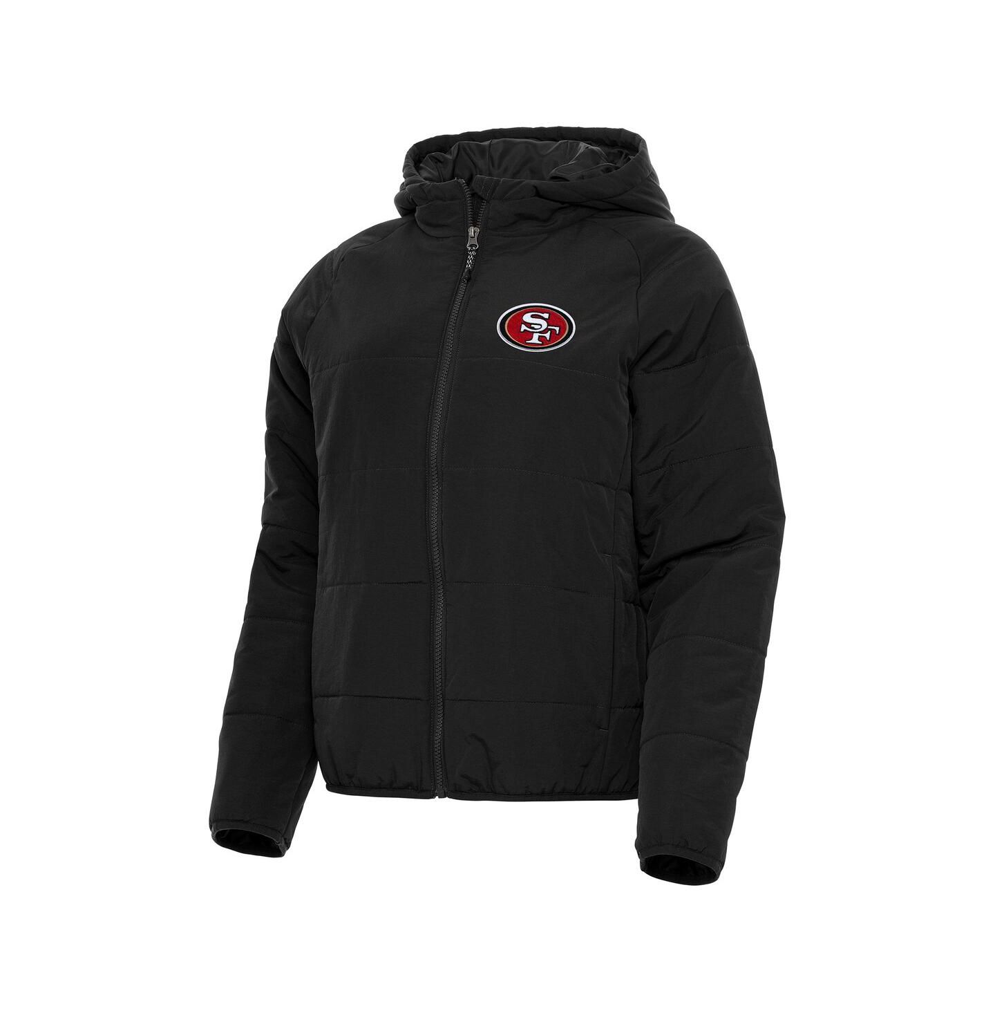 Женская куртка Antigua Black San Francisco 49ers Universe Full-Zip Hoodie Jacket — фото 1