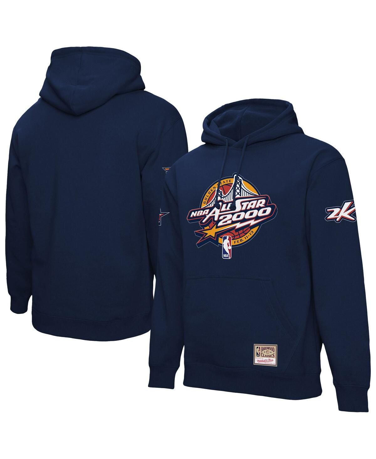 Мужская и женская толстовка-пуловер с изображением Матча всех звезд НБА 2000 года в военно-морском стиле