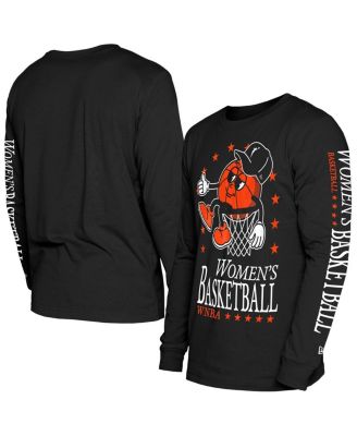 New Era - Men's Black WNBA Old School Sport Long Sleeve T-Shirt