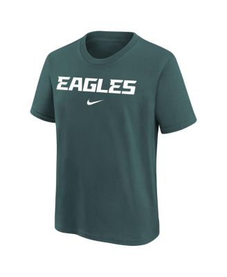 Big Boys and Girls Midnight Green Philadelphia Eagles Team Wordmark T-Shirt
