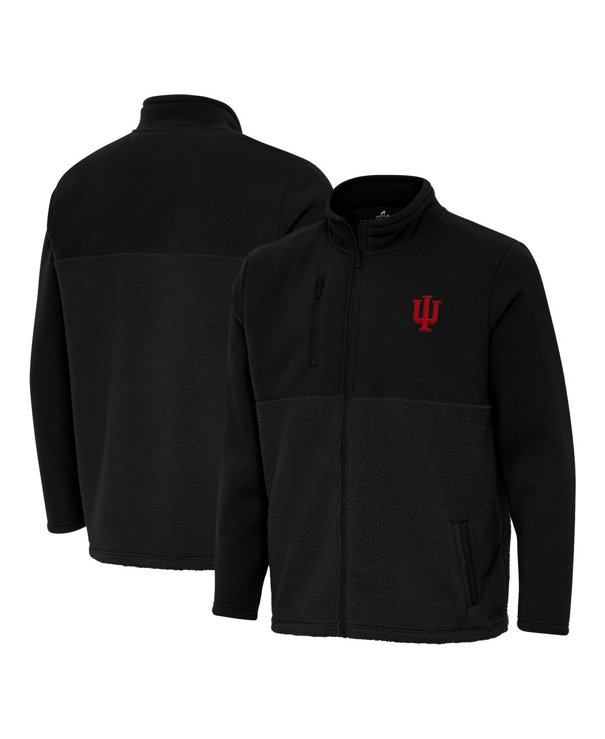 Men's Black Indiana Hoosiers Daily Fused Full-Zip Jacket - Black