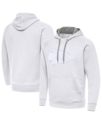 Antigua - Men's White Kansas City Chiefs Victory Pullover Hoodie