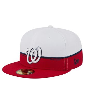 New Era - Men's Red/White Washington Nationals Paint Stroke 59FIFTY&nbsp;Fitted Hat