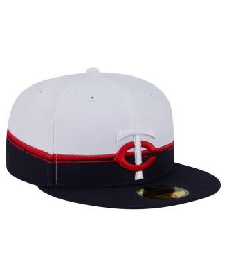 Men's Navy/White Minnesota Twins Paint Stroke 59FIFTY&nbsp;Fitted Hat