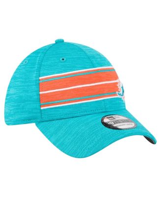 Men's Aqua Miami Dolphins Stripes 39THIRTY Flex Hat