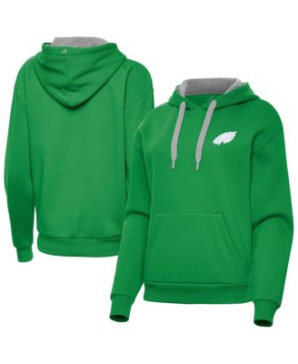 Antigua - Women's Kelly Green Philadelphia Eagles St. Patrick's Day Victory Pullover Hoodie