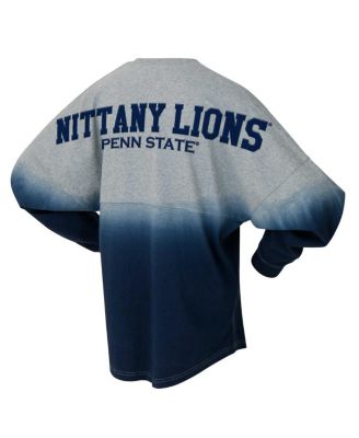 Men's and Women's Navy/Gray Penn State Nittany Lions Ombre Long Sleeve T-Shirt