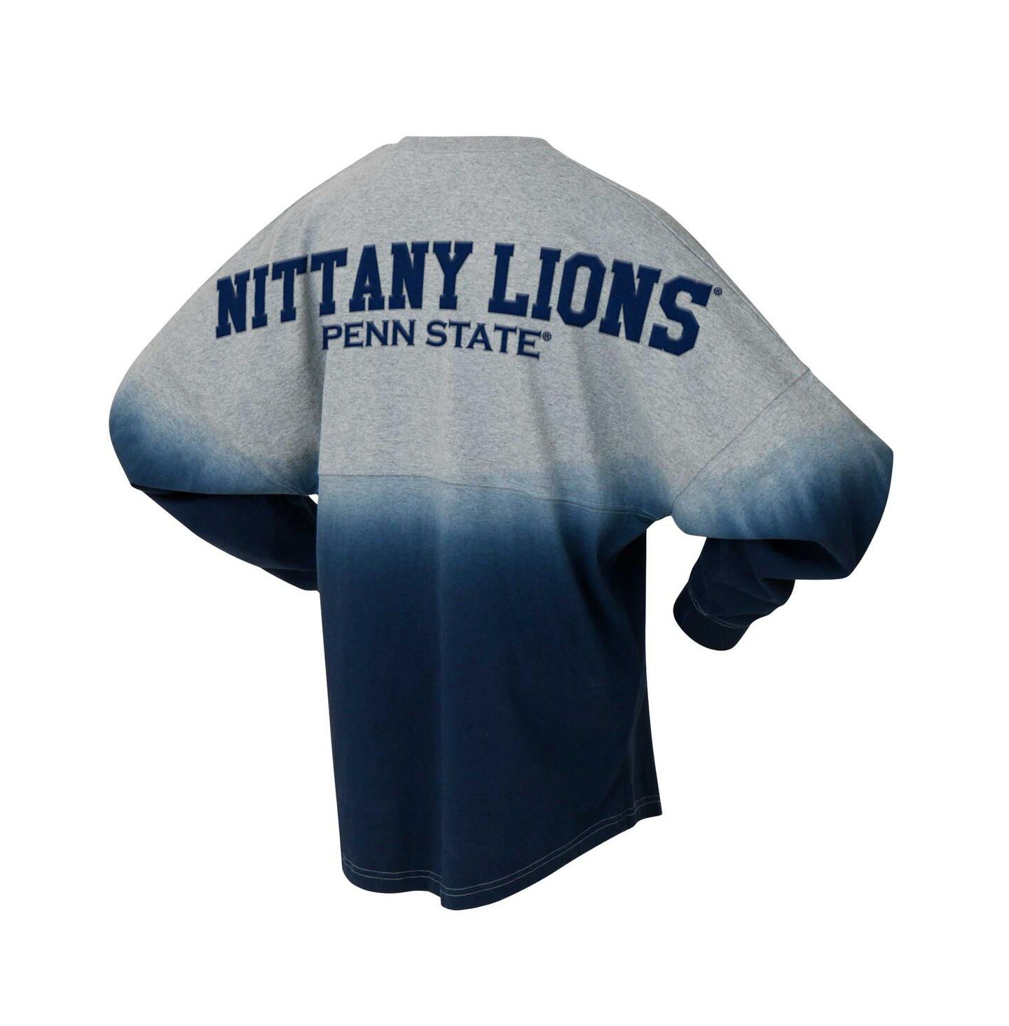 Футболка Spirit Jersey Navy/Gray Penn State Nittany Lions Ombre Long Sleeve — фото 3