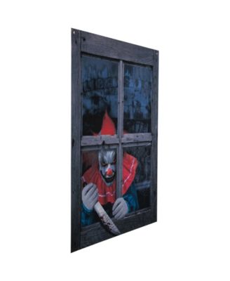 47" Creepy Clown Scary Window Halloween Decoration