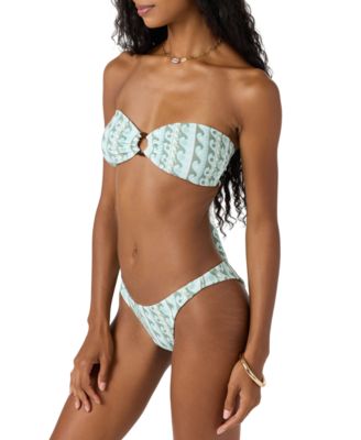 O'neill Oneill Womens Balearic Waves Convertible Bikini Top Hermosa Bikini Bottoms In Blue