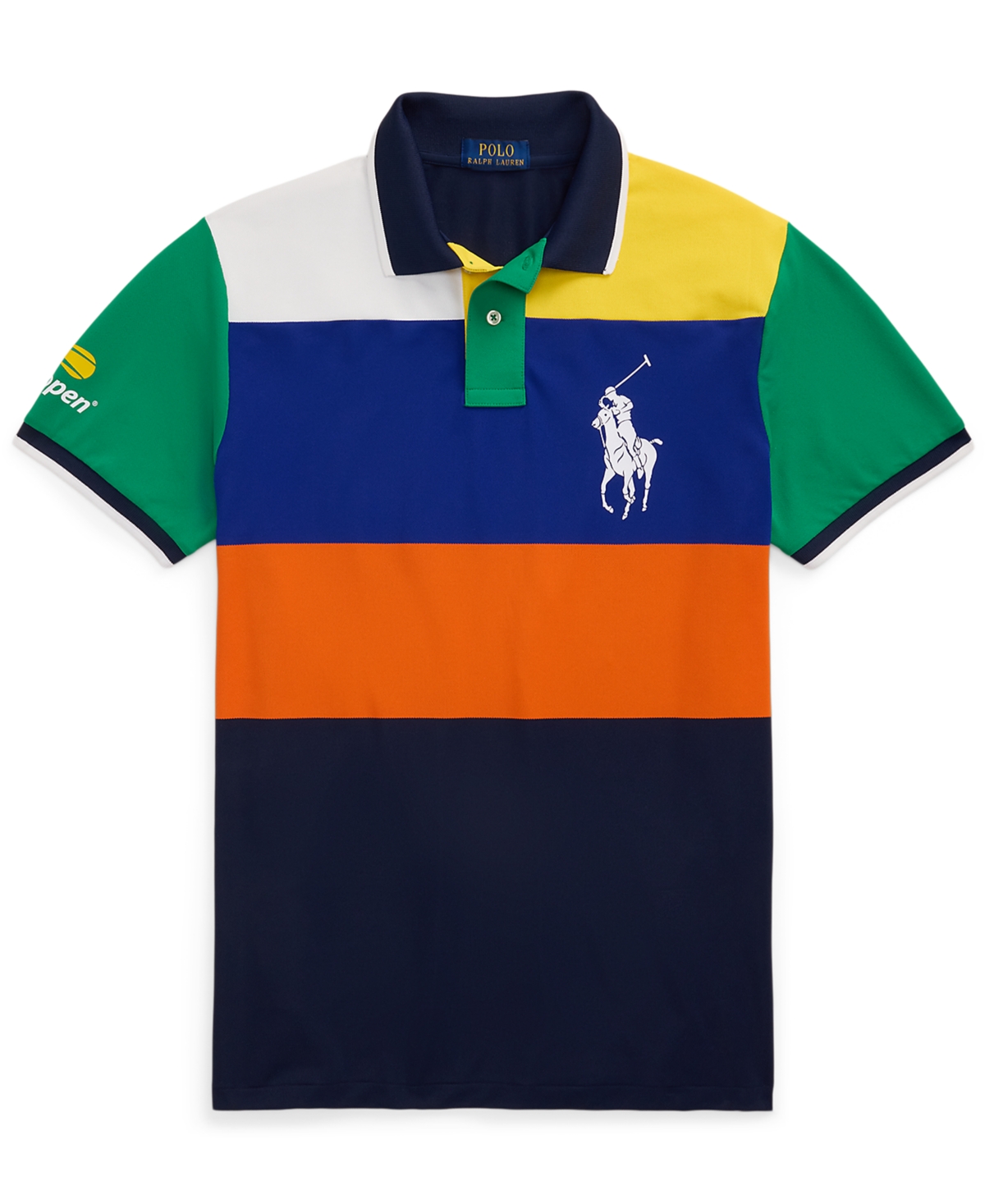 Polo Ralph Lauren Unisex Us Open Custom Slim Mesh Polo Shirt In Multi